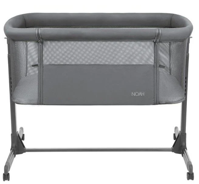 Кроватка co‑sleeper KikkaBoo Noah Dark Grey foto