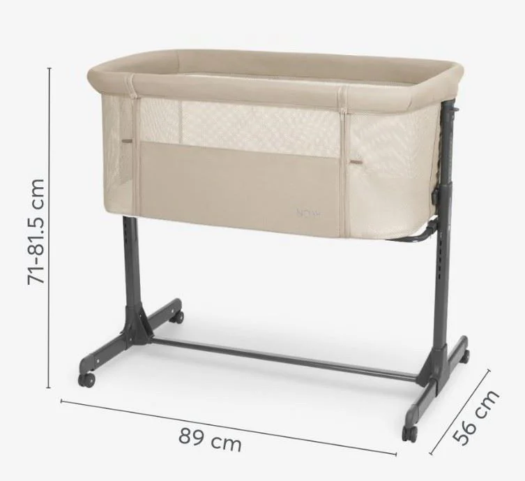 Кроватка co‑sleeper KikkaBoo Noah Dark Grey foto