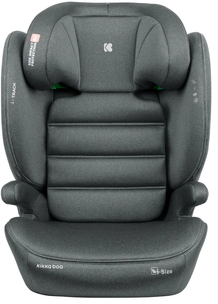 Scaun auto cu isofix i-Size KikkaBoo i-Track Dark Grey, 100-150 cm foto