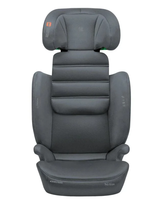 Scaun auto cu isofix i-Size KikkaBoo i-Track Dark Grey, 100-150 cm foto