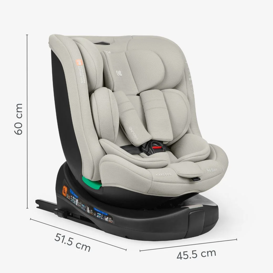 Scaun auto cu isofix i-Size KikkaBoo i-Round Dark Grey, 40-150 cm foto
