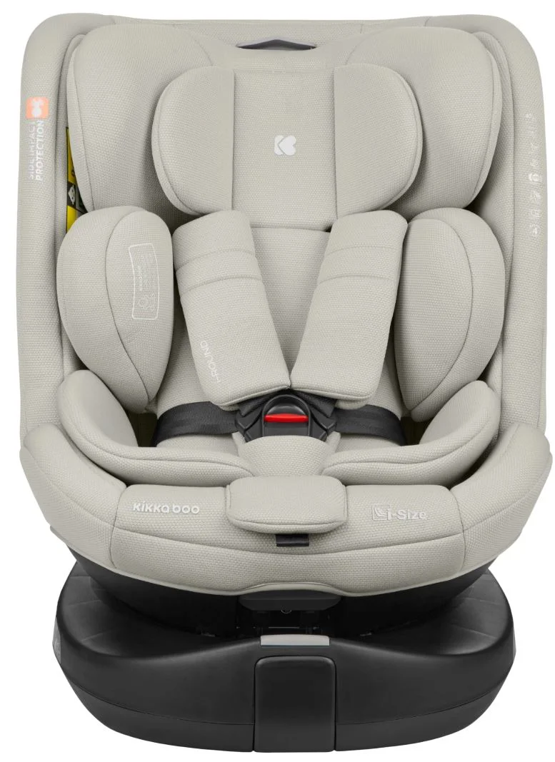 Scaun auto cu isofix i-Size KikkaBoo i-Round Light Grey, 40-150 cm foto