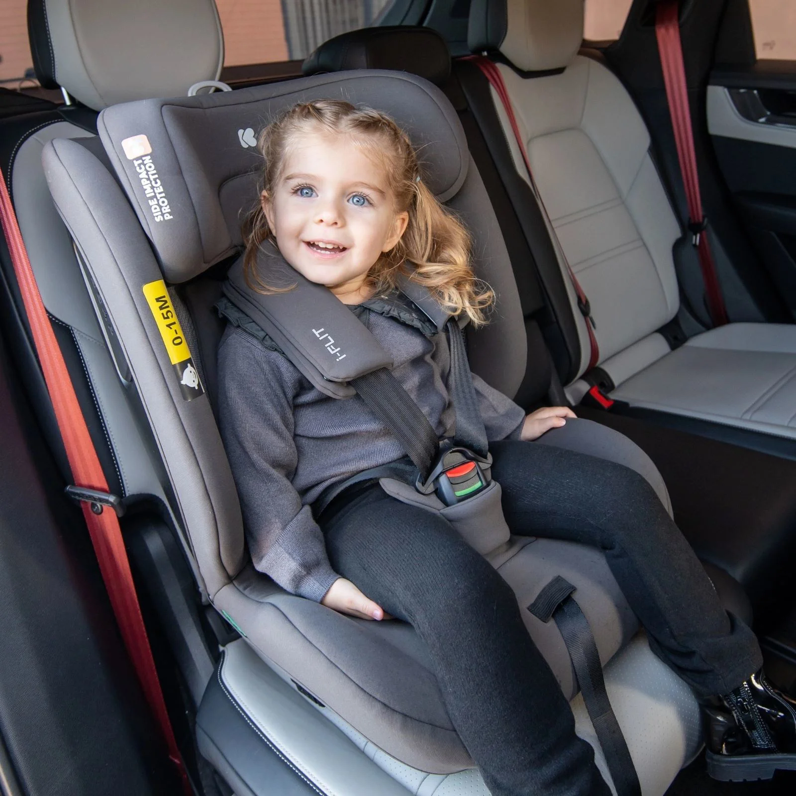 Автокресло KikkaBoo i-Flit Dark Grey i-Size, 76-150 см foto
