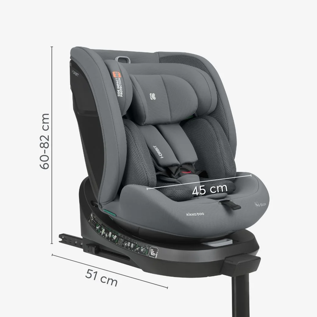 Scaun auto KikkaBoo i-Orbit Light Grey i-Size, 40-150 cm foto