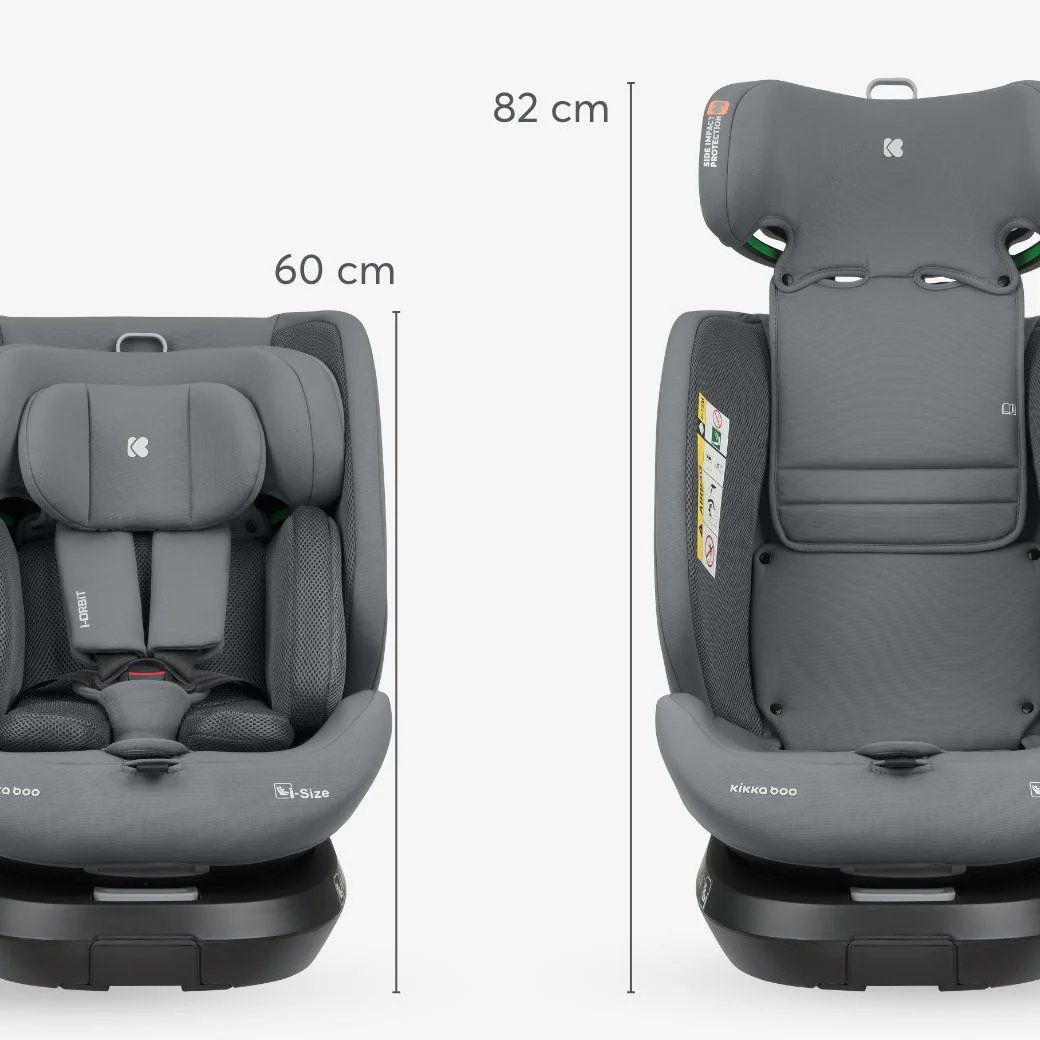 Scaun auto KikkaBoo i-Orbit Light Grey i-Size, 40-150 cm foto