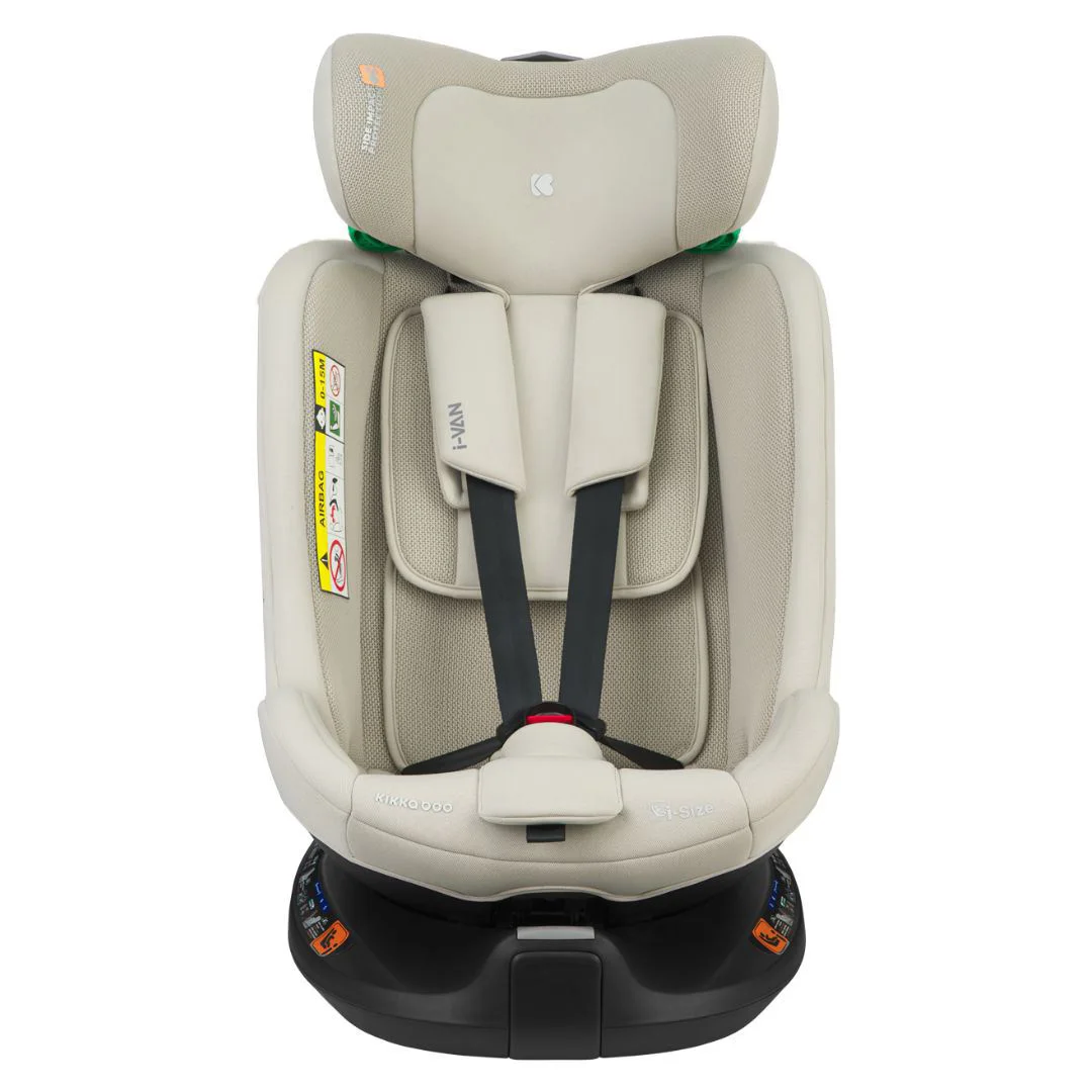 Scaun auto KikkaBoo i-Van Light Beige i-Size, 40-150 cm foto