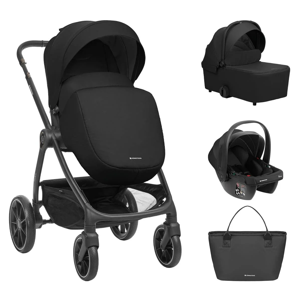 Carucior 3 in 1 KikkaBoo Modena Black foto