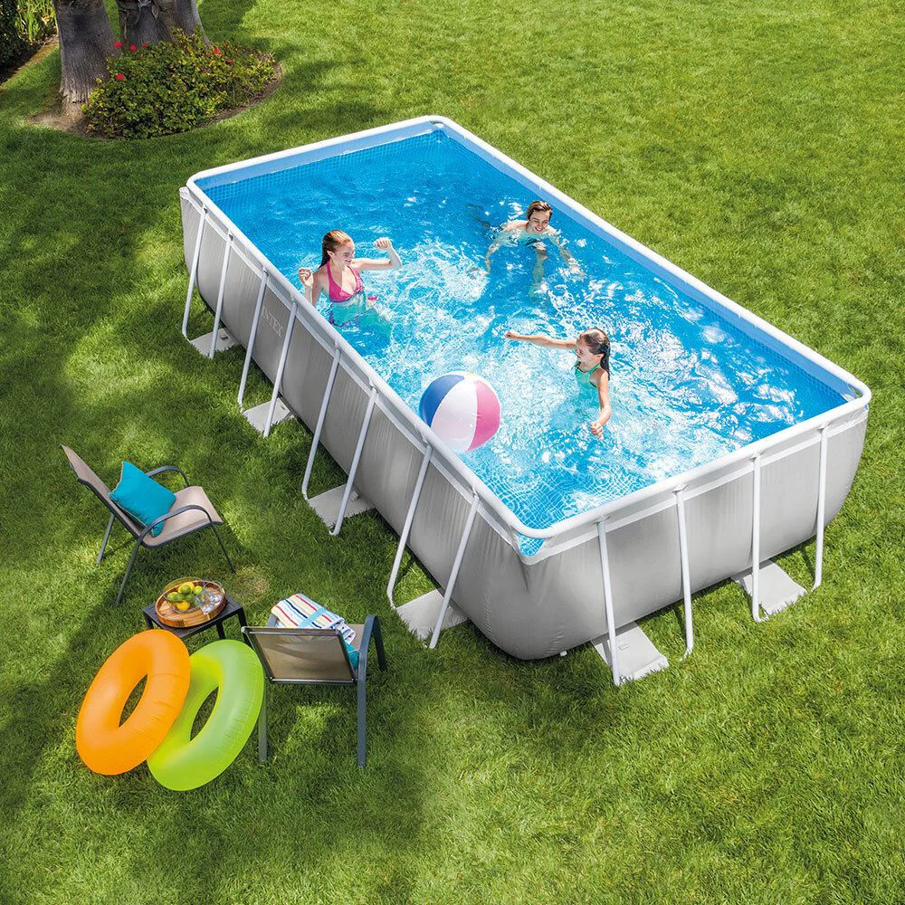 Piscina Prism frame rectangular Intex, 488x244x107cm, 10874L, cadru metalic foto