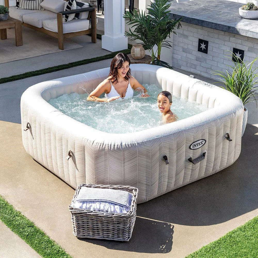 Jacuzzi SPA gonflabil Intex Chevron Deluxe, 193x71 cm, 1098 l, 6 persoane foto