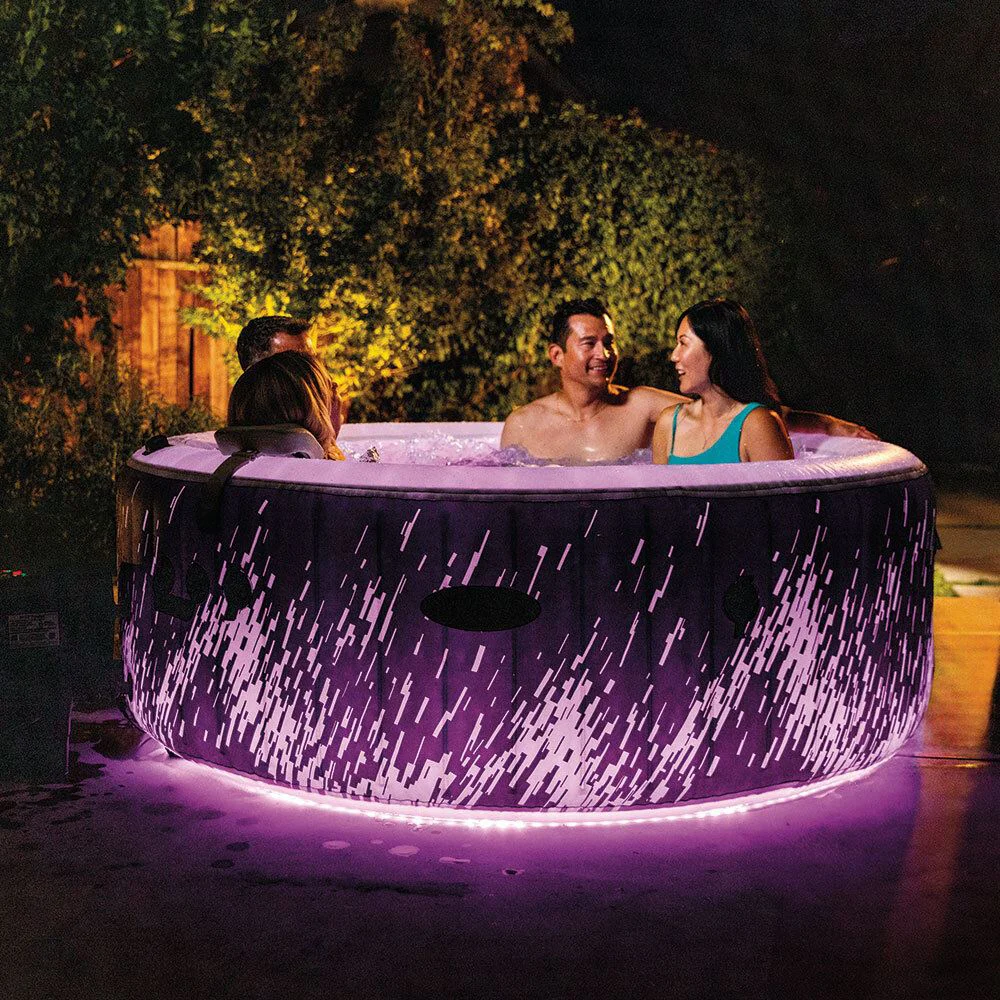 Jacuzzi SPA gonflabil Intex Glow Deluxe, 196х71 cm, 795 l, 4 persoane foto