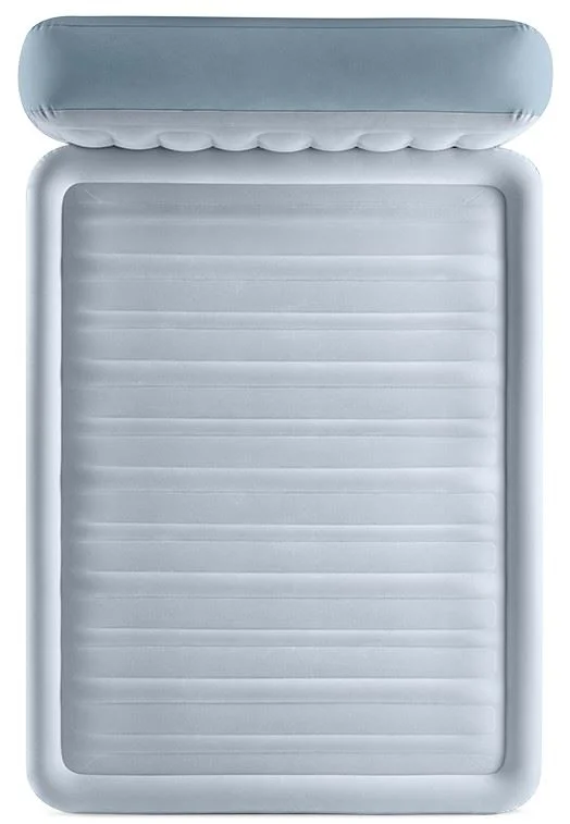 Надувной матрас Intex Velur с изголовьем и насосом, 152x236x86 см foto