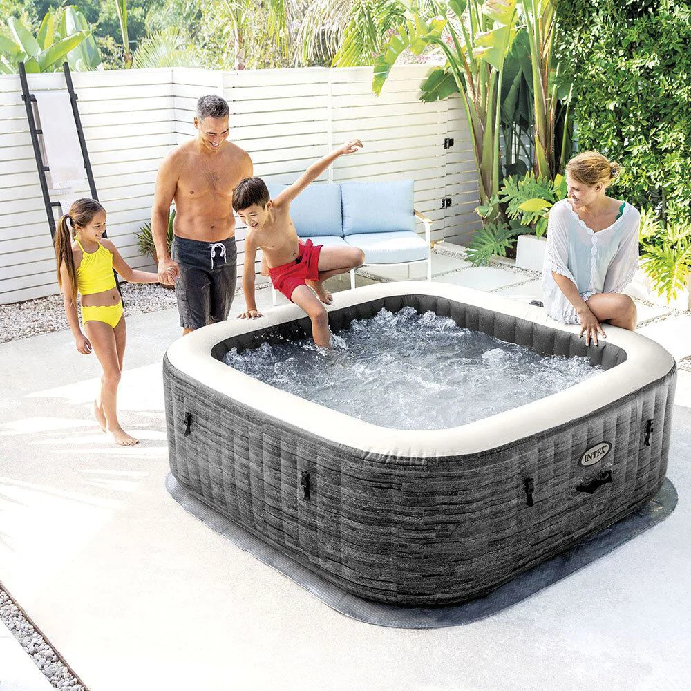 Надувной SPA-джакузи Intex Greystone Deluxe, 211x211x71 см, 795 л, на 4 человека foto