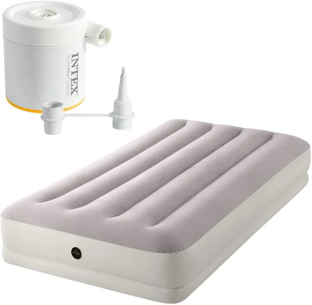 Надувной матрас Intex Velur Prestige с USB-насосом 5V, 99x191x30 см, до 136 кг foto