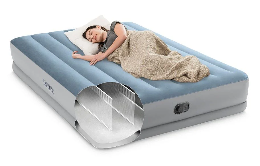 Надувной матрас Intex Velur MID-Rise с USB-насосом 5V, 152x203x36 см, до 272 кг foto