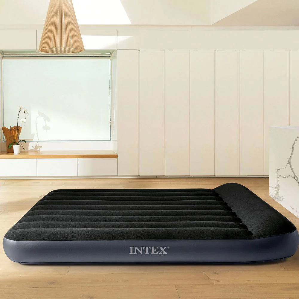 Saltea gonflabila Intex Velur Prestige cu pompa incorporata 220V, 152x203x30 cm, pana la 272 kg foto