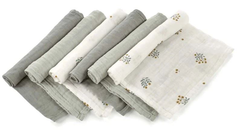 Set pelinci de muselina din bambus Jane Botanic, 35x35, 6 buc. foto