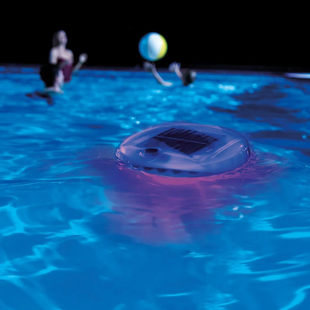 Lampa LED plutitoare Intex pentru piscina cu alimentare solara, culori interschimbabile foto