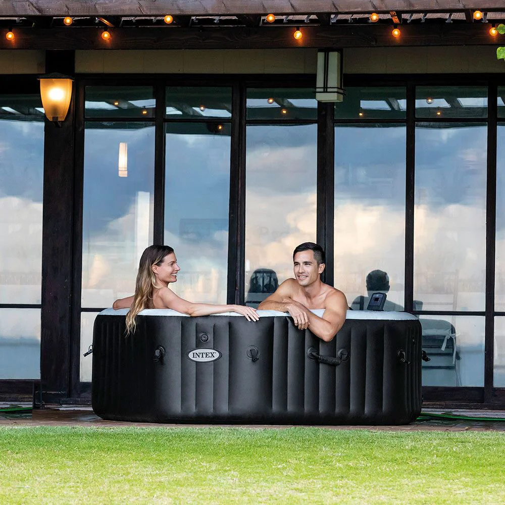 Jacuzzi SPA gonflabil Intex Jet&Bubble Deluxe, 201x71 cm, 795 l, 4 persoane foto