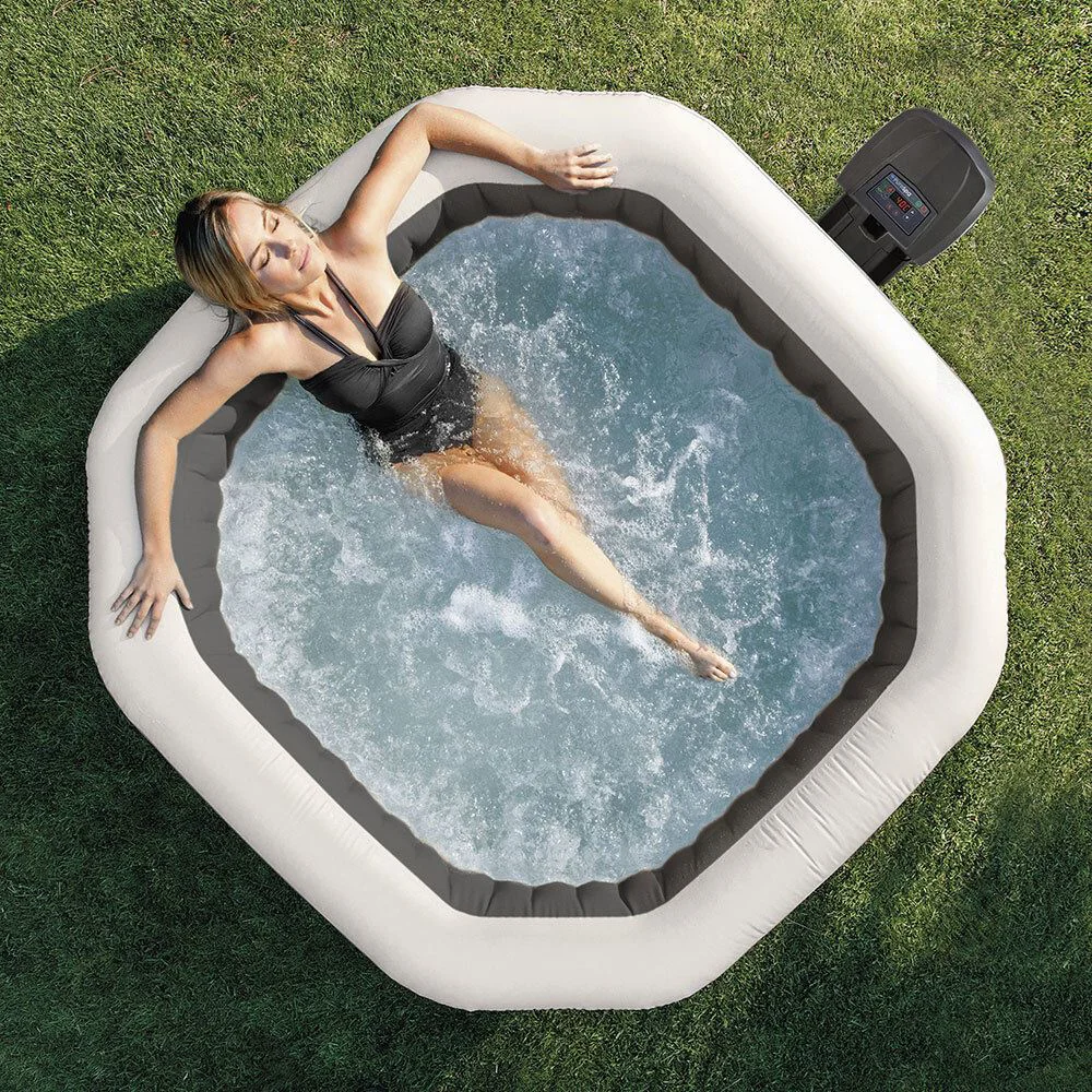 Jacuzzi SPA gonflabil Intex Jet&Bubble Deluxe, 201x71 cm, 795 l, 4 persoane foto