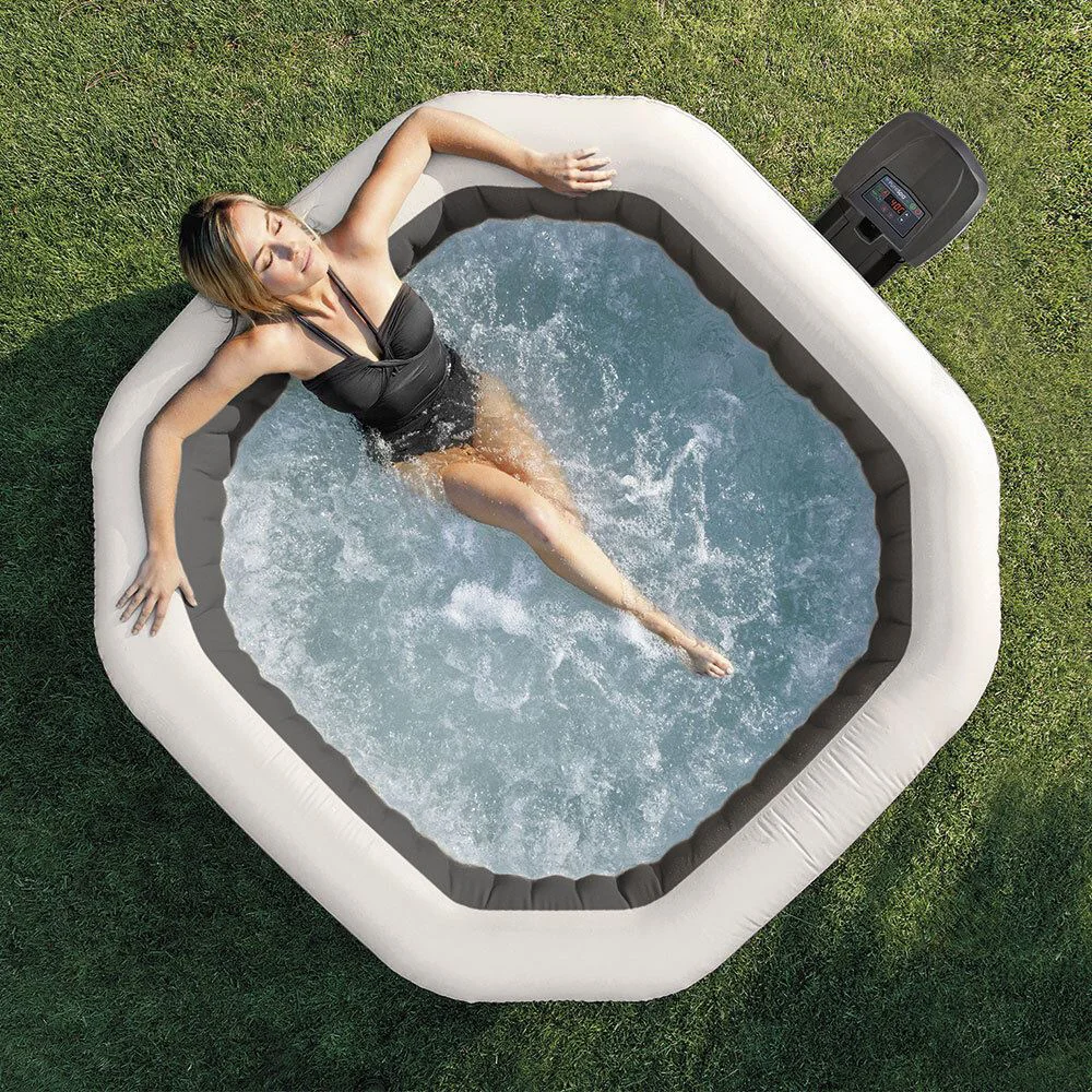 Jacuzzi SPA gonflabil Intex Jet&Bubble Deluxe, 218x71 cm, 1098 l, 6 persoane foto