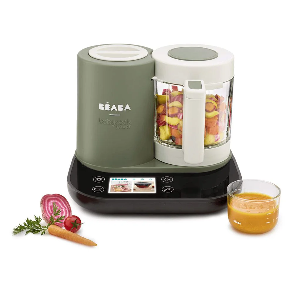 Robot de bucatarie Beaba Babycook Smart + Wi-Fi Grey Green foto
