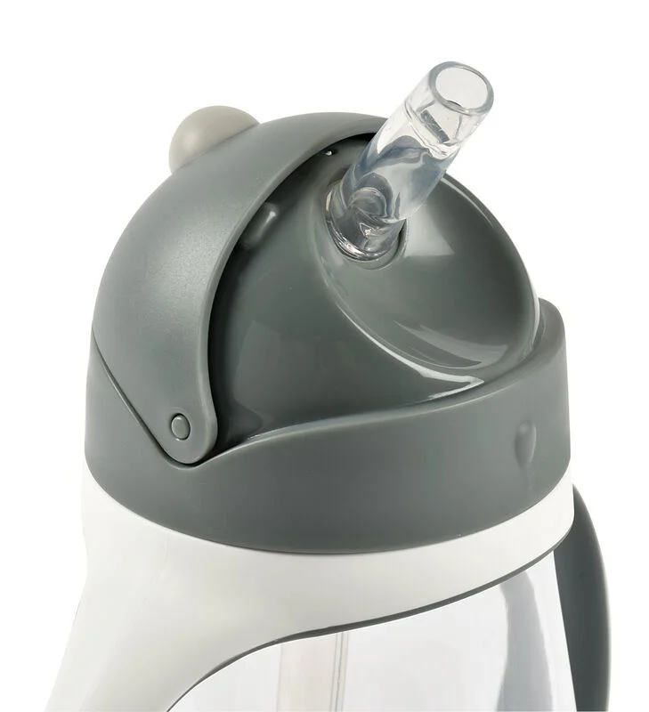 Cana cu pai din tritan Beaba Mineral Grey, 300 ml foto