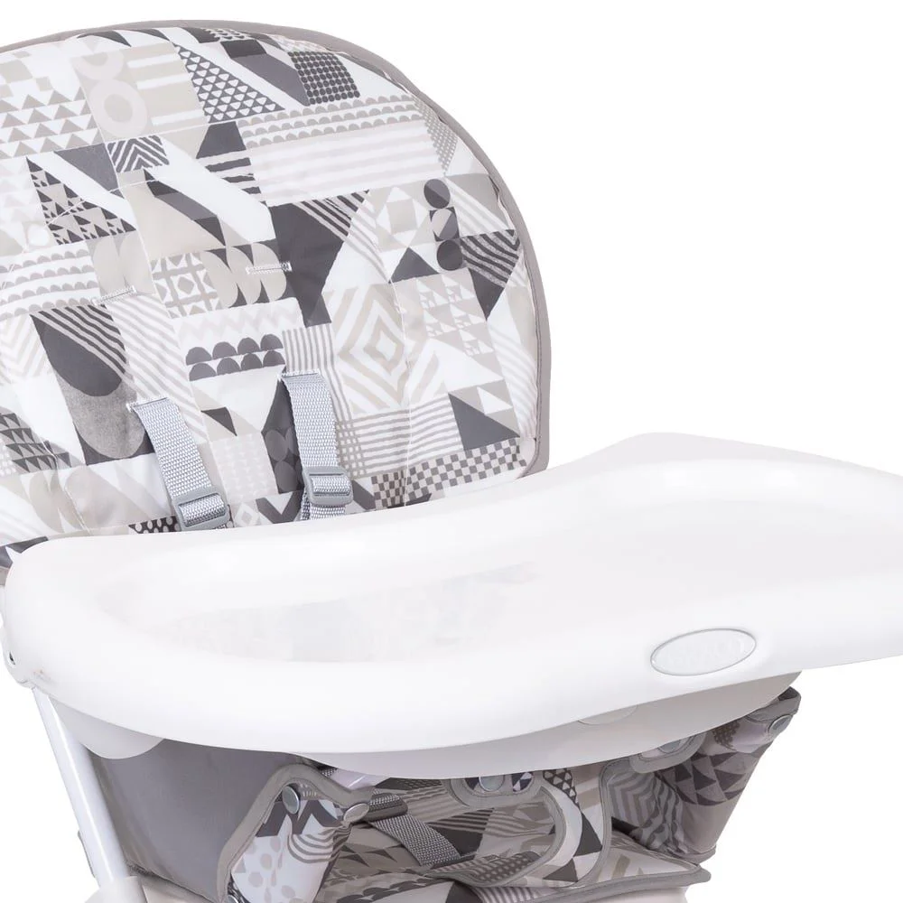 Стульчик для кормления Graco Snack N Stow Patchwork Grey foto