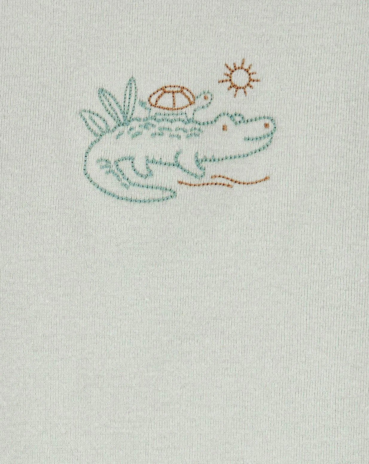 Carter's Set 4 piese Green Turtle - Pantaloni, bluza, caciulita si sosete foto