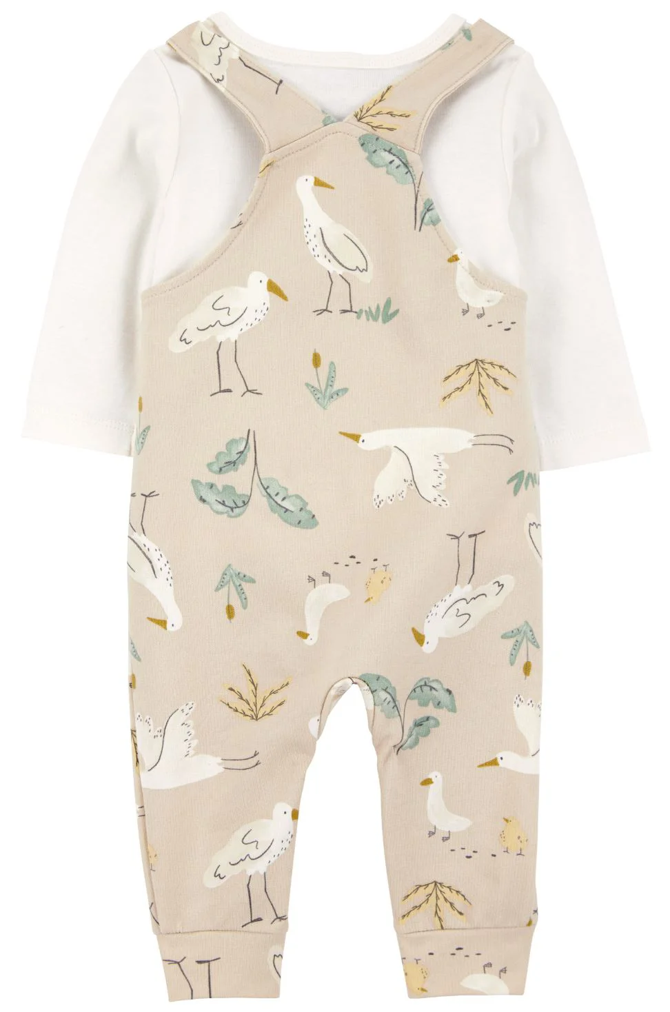 Carter's Set 2 piese Bluzita si salopeta Khaki Bird Print foto