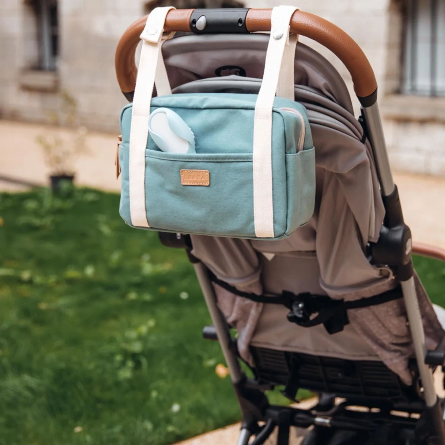 Сумка-органайзер для коляски Beaba Mini Paris Sage Green foto