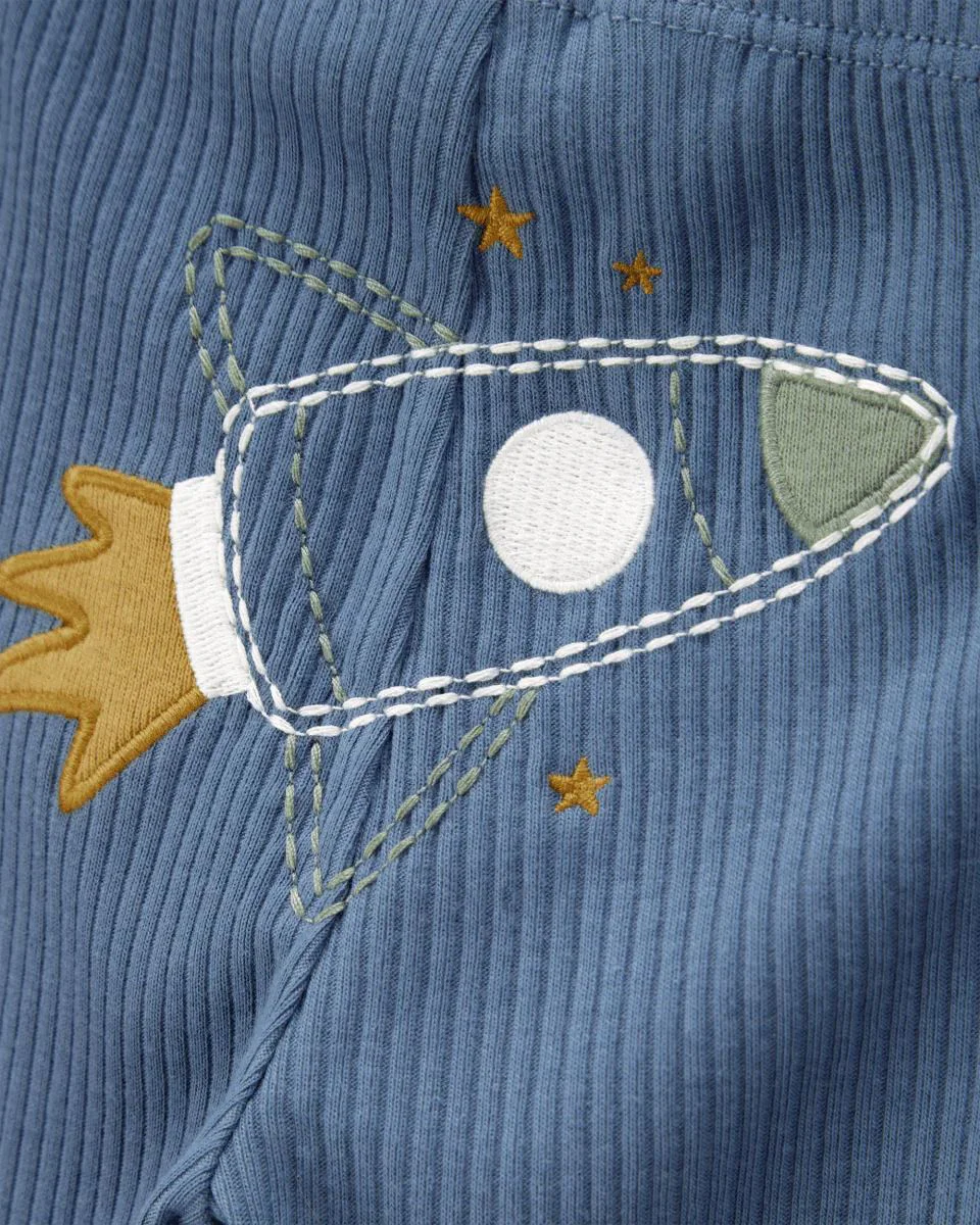 Carter's Set 3 piese Navy Space Ship - Pantaloni si 2 body foto