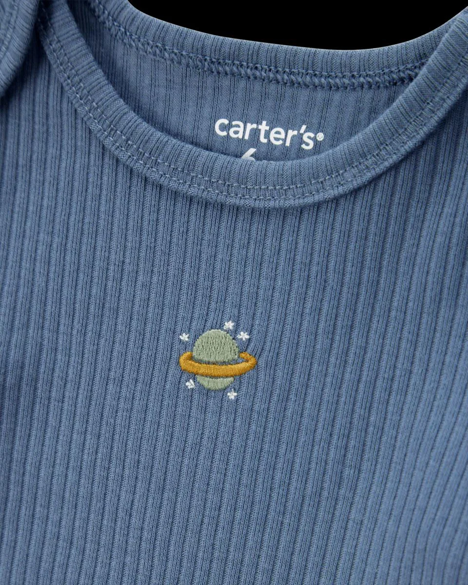 Carter's Set 3 piese Navy Space Ship - Pantaloni si 2 body foto
