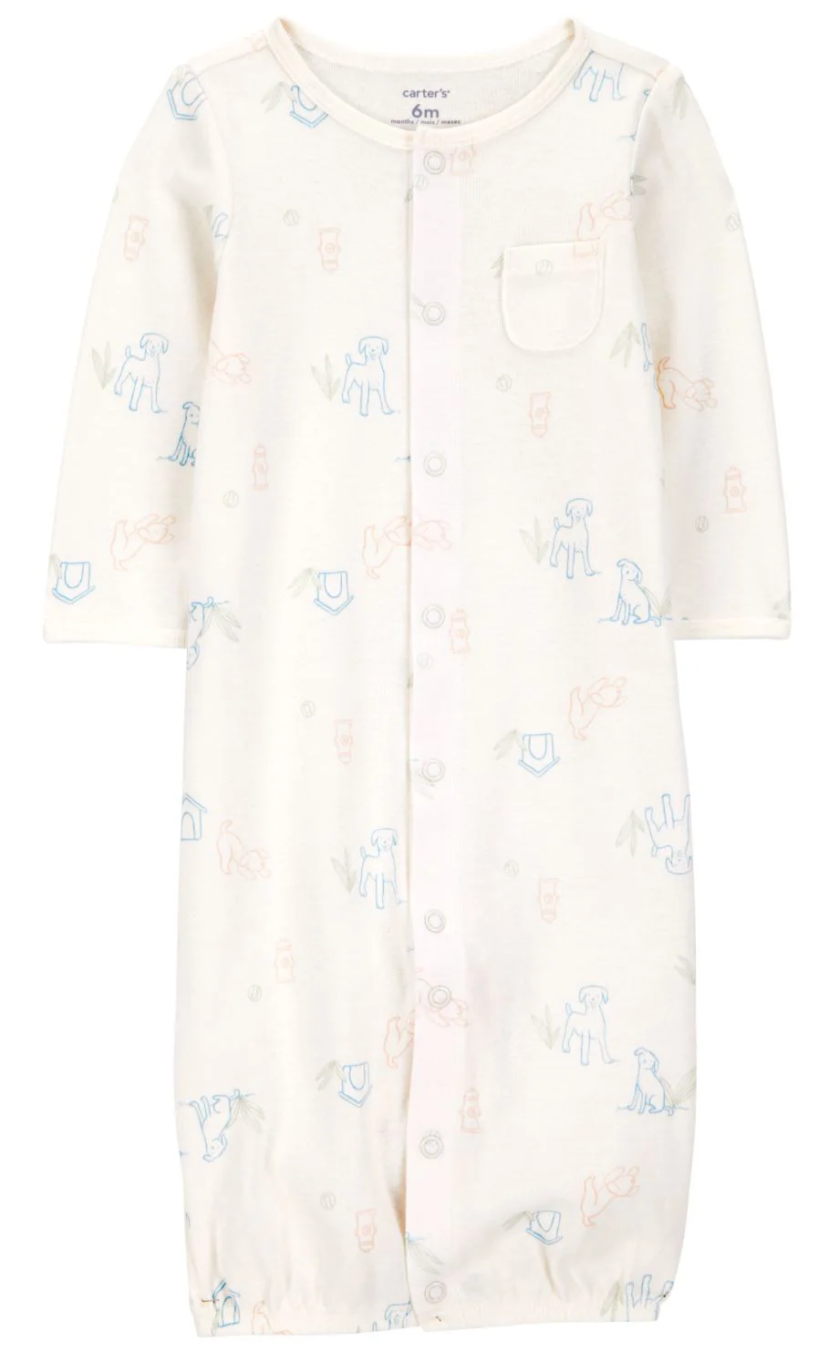 Carter's Set 3 piese Blue Dog - Pijama transformabila, caciulita si sosete foto