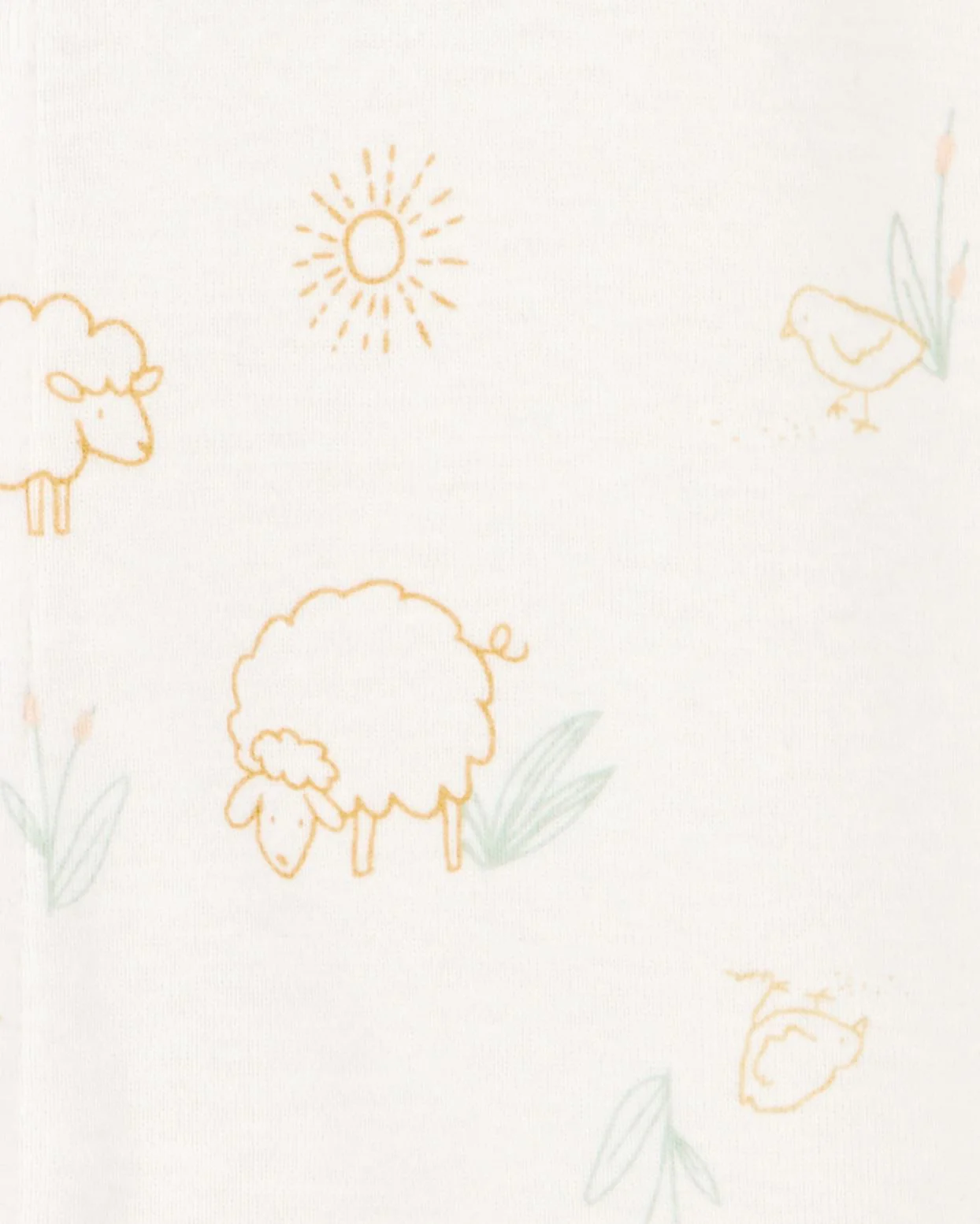Carter's Set 3 piese Ivory Chick-Sheep - Pijama transformabila, caciulita si sosete foto