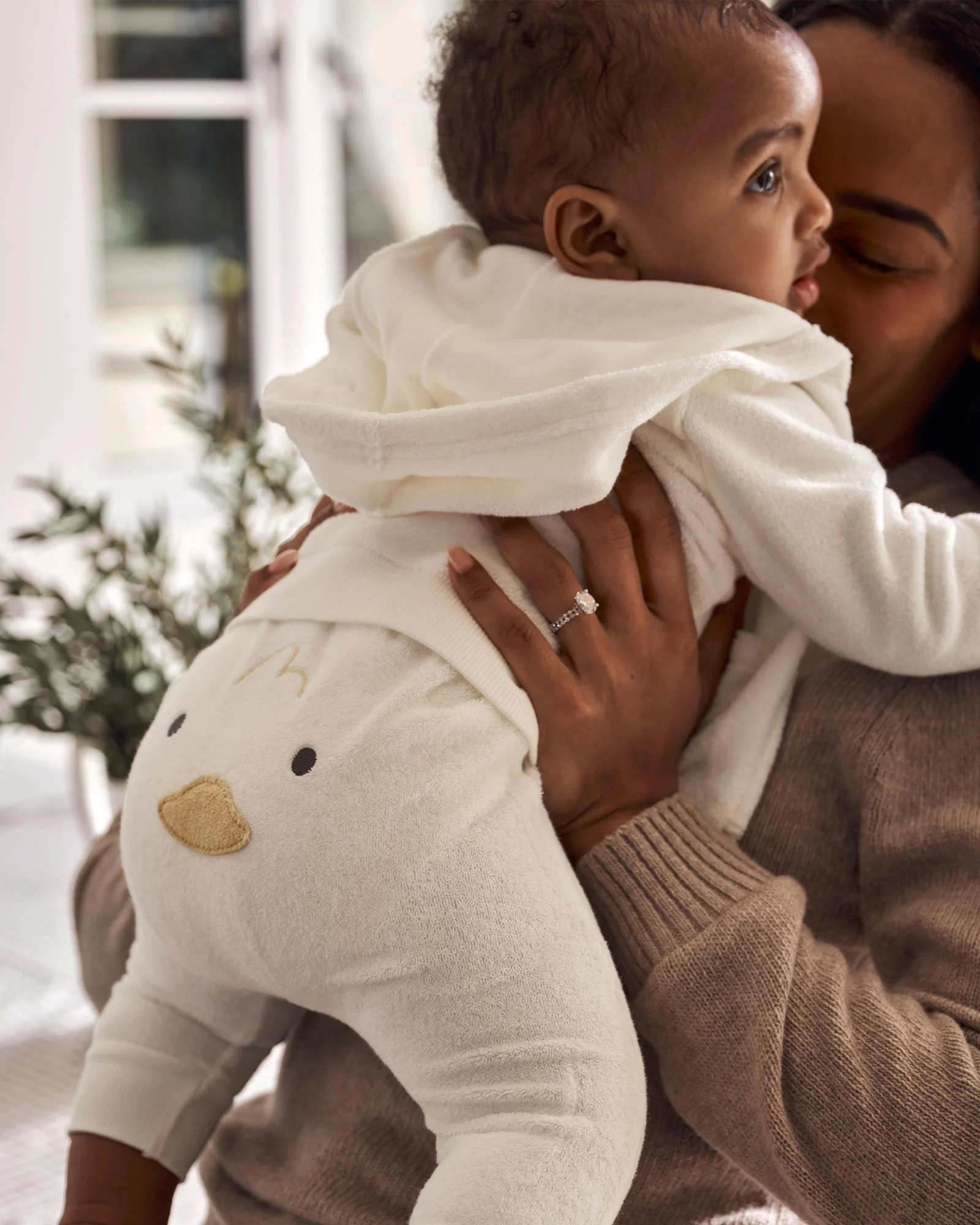 Carter's Set 3 piese Ivory Chick Terry - Cardigan, body si pantaloni foto