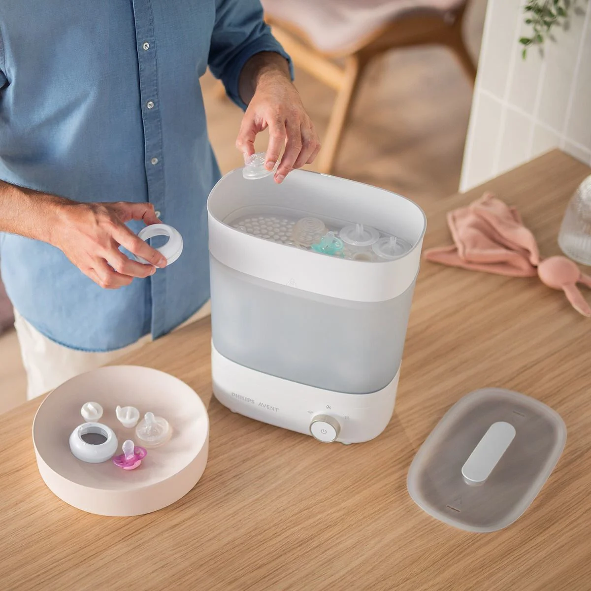 Электрический стерилизатор и сушилка для бутылочек Philips Avent foto