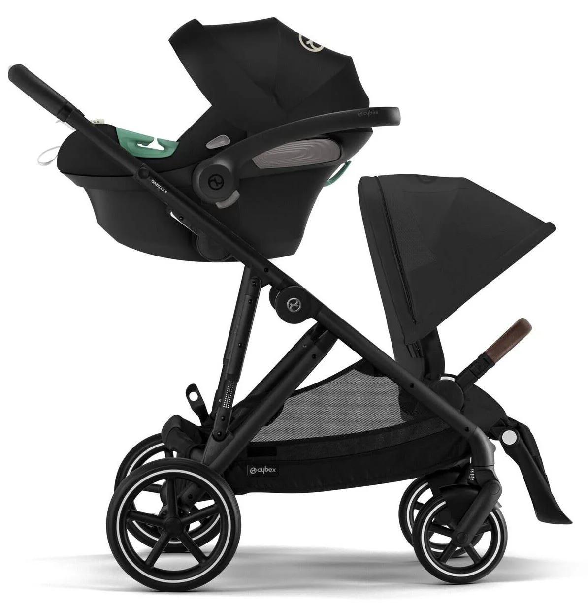 Двойная коляска Cybex Gazelle S BLK BP Moon Black foto