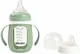 Biberon de invatare 2 in 1 din sticla Beaba Sage Green, 210 ml foto