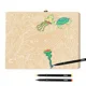 Set carioci cu varf tip pensula Djeco First Brush Pens Box, 24 culori foto