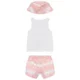 Orchestra Set 3 piese pentru fetite cu palarie Hello Summer Roz foto