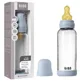 Стеклянная антиколиковая бутылочка BIBS Baby Blue с латексной соской 3+ месяца, 240 мл foto