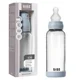 Biberon din sticla anticolici BIBS Baby Blue cu tetina din silicon 3+ luni, 240 ml foto