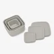 Set containere din silicon KikkaBoo Platinum Snack Box Sand, 3 buc. foto