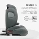 Scaun auto cu isofix i-Size KikkaBoo i-Track Dark Grey, 100-150 cm foto