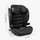 Scaun auto cu isofix i-Size KikkaBoo i-Track Dark Grey, 100-150 cm foto