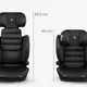 Scaun auto cu isofix i-Size KikkaBoo i-Track Dark Grey, 100-150 cm foto