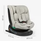 Scaun auto cu isofix i-Size KikkaBoo i-Round Dark Grey, 40-150 cm foto