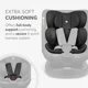 Scaun auto cu isofix i-Size KikkaBoo i-Round Light Grey, 40-150 cm foto