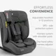 Автокресло KikkaBoo i-Flit Dark Grey i-Size, 76-150 см foto