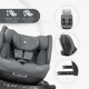 Scaun auto KikkaBoo i-Orbit Light Grey i-Size, 40-150 cm foto